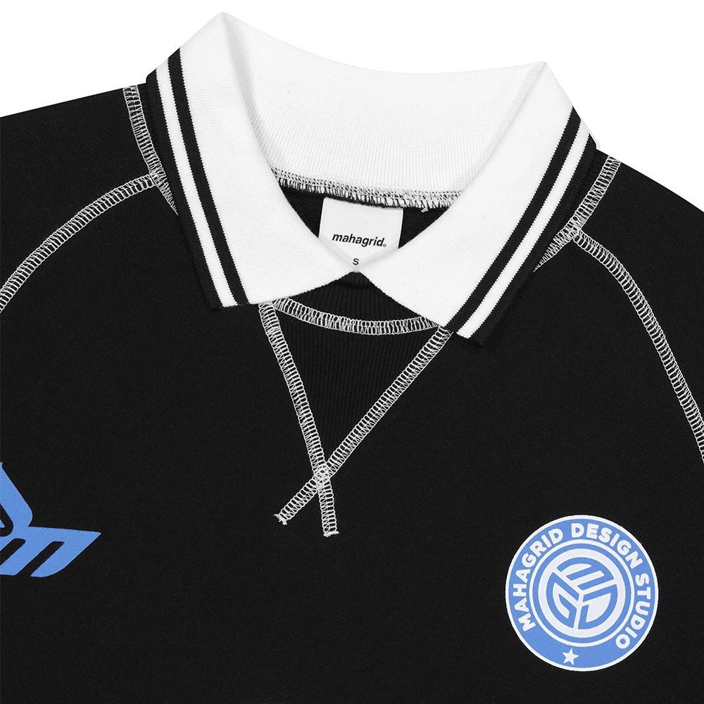 マハグリッドスポーツ襟付きスウェットシャツブラック (MG2DFMM444A) マハグリッドスポーツ襟付きスウェットシャツブラック (MG2DFMM444A)