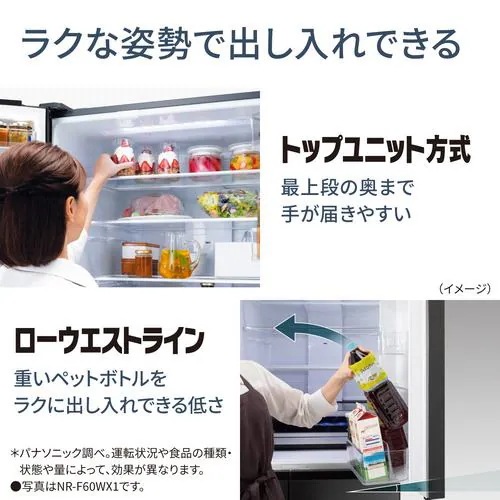 【無料長期保証】【推奨品】パナソニック NR-E41EX1-W 5ドア冷蔵庫 406L・右開き ハーモニーホワイトNRE41EX1W