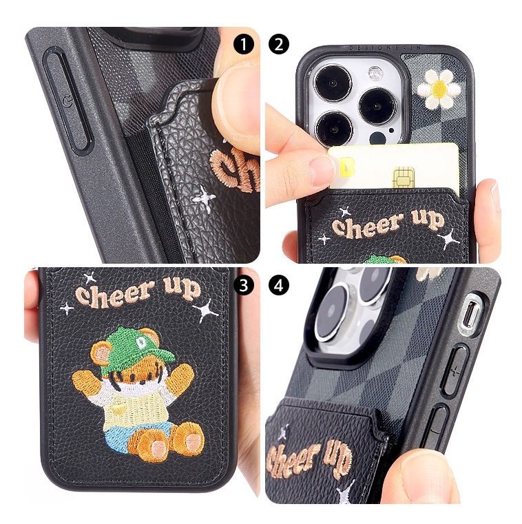 レトロ 刺繍 ポケット iPhone ケース 韓国 スマホケース レトロ 刺繍 ポケット iPhone ケース 韓国 スマホケース