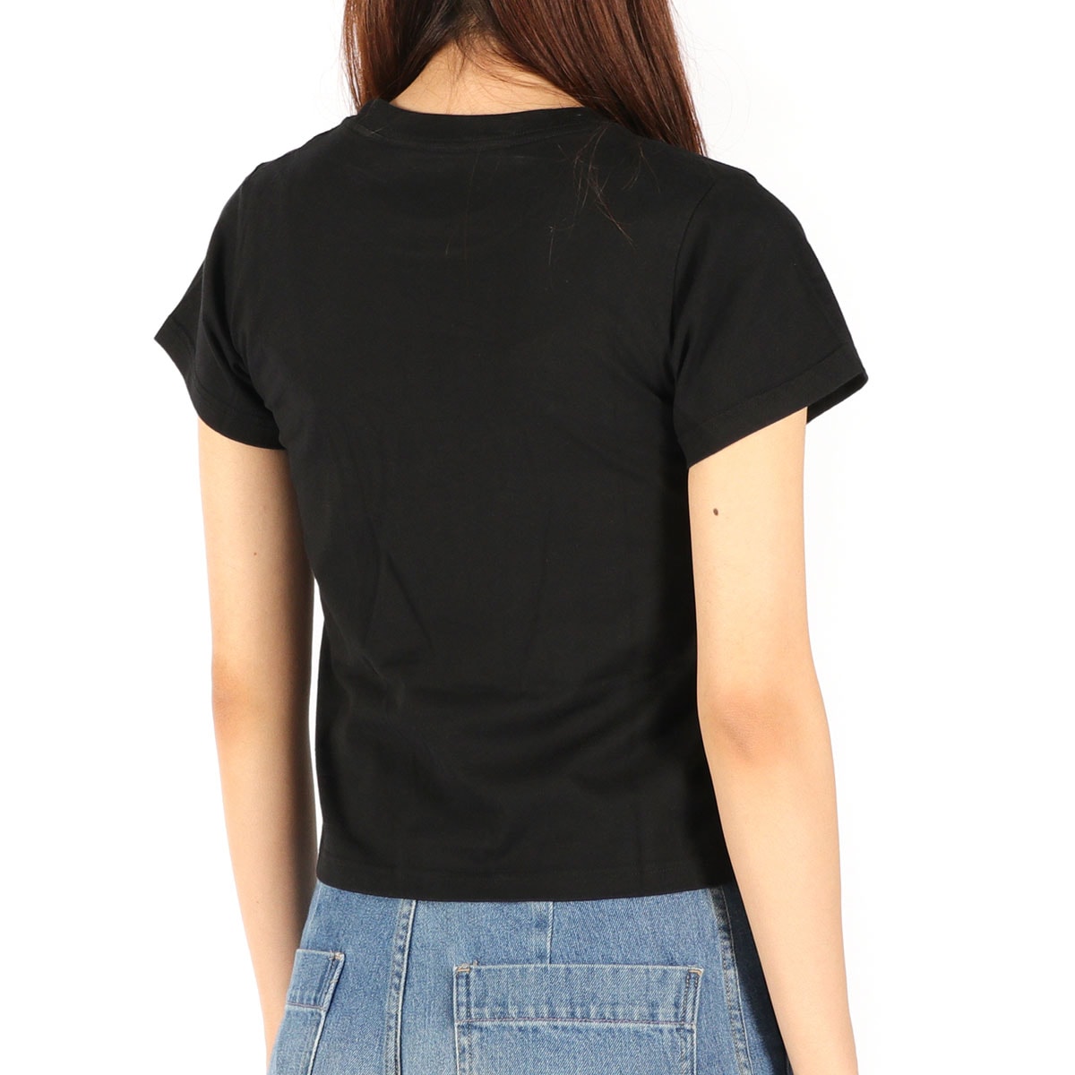 Tシャツ レディース 半袖 綿100% 無地 ロゴ ブランド おしゃれ かわいい カジュアル クルーネック 2枚セット 白 黒 コンパクト トップス カットソー 105252011032