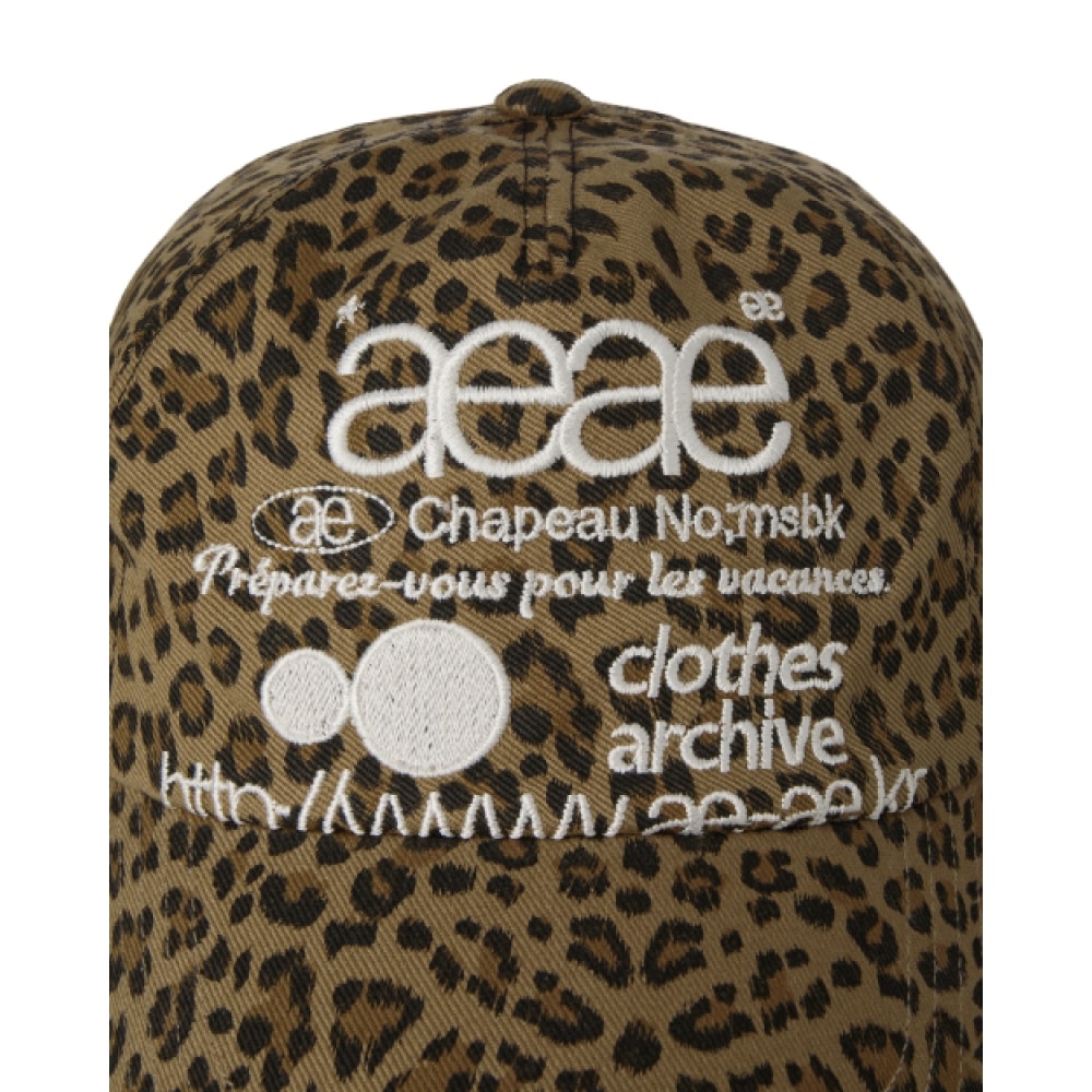 WEB LOGO LEOPARD CAP [KHAKI] – aeae JAPAN
