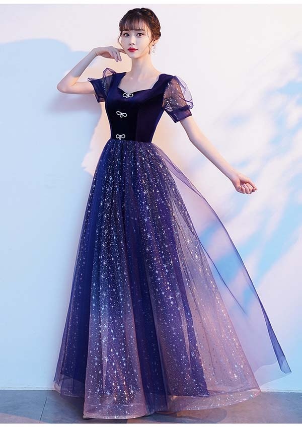 パーティードレス ロングドレス 演奏会 袖あり パフスリーブ 透け感 キラキラ ネイビー ブラック ワインレッド ドレス 半袖 成人式 同窓会 可愛い 大人 ピアノ 発表会 結婚式 ステージドレス 二 パーティードレス ロングドレス 演奏会 袖あり パフスリーブ 透け感 キラキラ ネイビー ブラック ワインレッド ドレス 半袖 成人式 同窓会 可愛い 大人 ピアノ 発表会 結婚式 ステージドレス 二