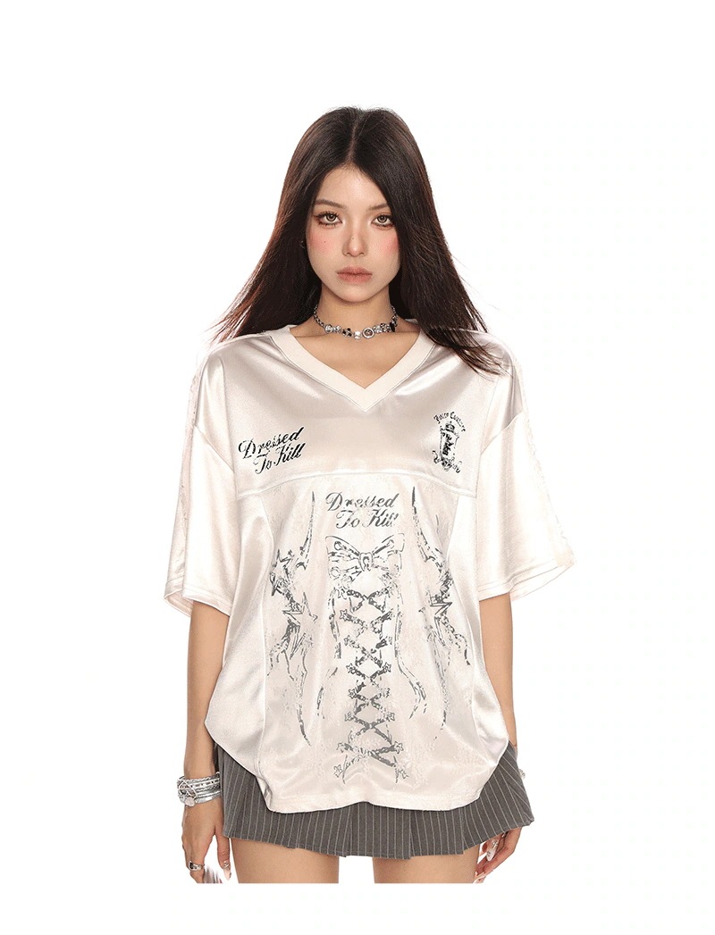 2025春夏 韓国可愛い風トップス Tシャツ K-POPファッション半袖ストリート系切り替え丈フットシルエットダンスラグランゆったりシャツ衣装レディースサイズVネックおしゃれカジュアル春メンズ配色T 2025春夏 韓国可愛い風トップス Tシャツ K-POPファッション半袖ストリート系切り替え丈フットシルエットダンスラグランゆったりシャツ衣装レディースサイズVネックおしゃれカジュアル春メンズ配色T