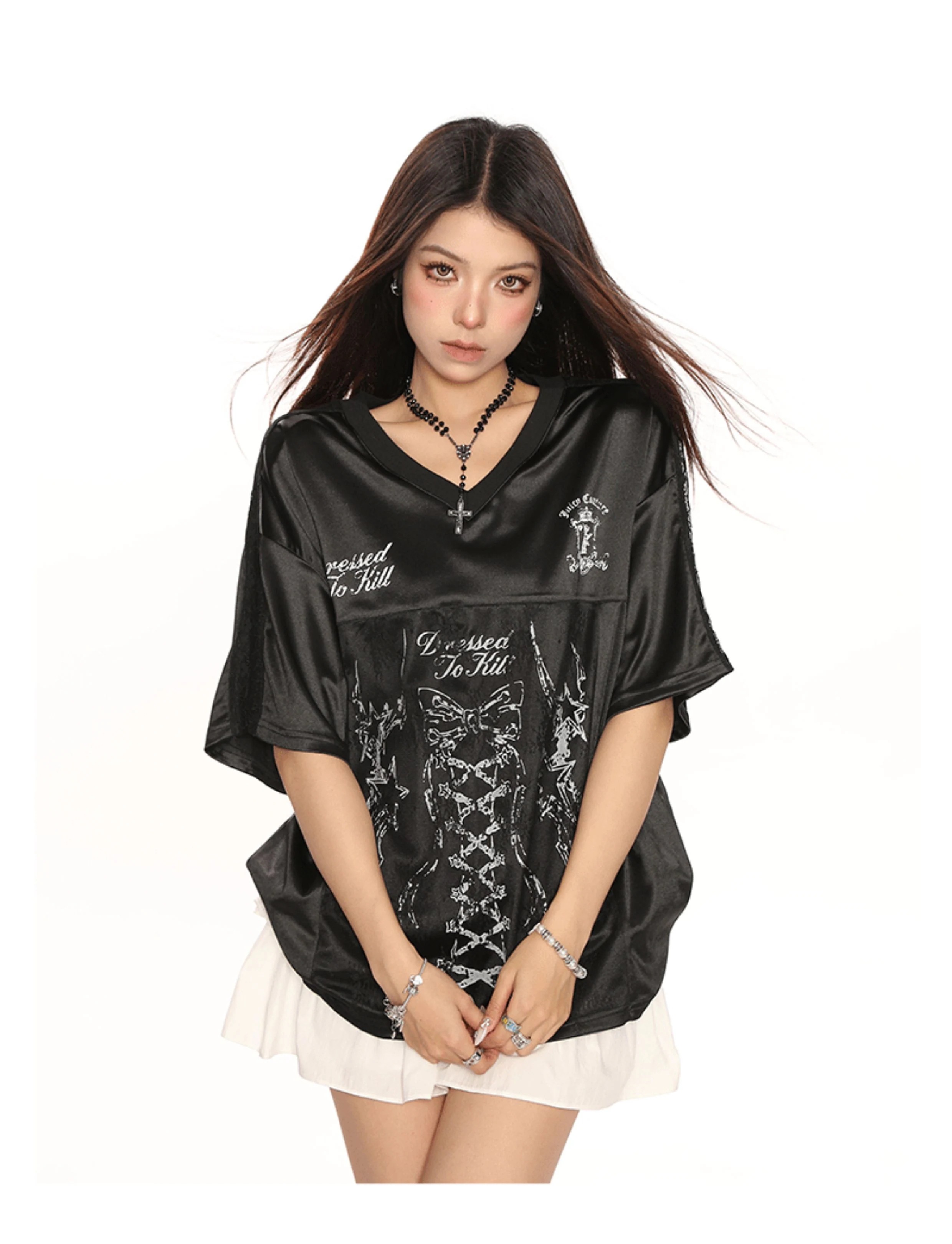 2025春夏 韓国可愛い風トップス Tシャツ K-POPファッション半袖ストリート系切り替え丈フットシルエットダンスラグランゆったりシャツ衣装レディースサイズVネックおしゃれカジュアル春メンズ配色T 2025春夏 韓国可愛い風トップス Tシャツ K-POPファッション半袖ストリート系切り替え丈フットシルエットダンスラグランゆったりシャツ衣装レディースサイズVネックおしゃれカジュアル春メンズ配色T