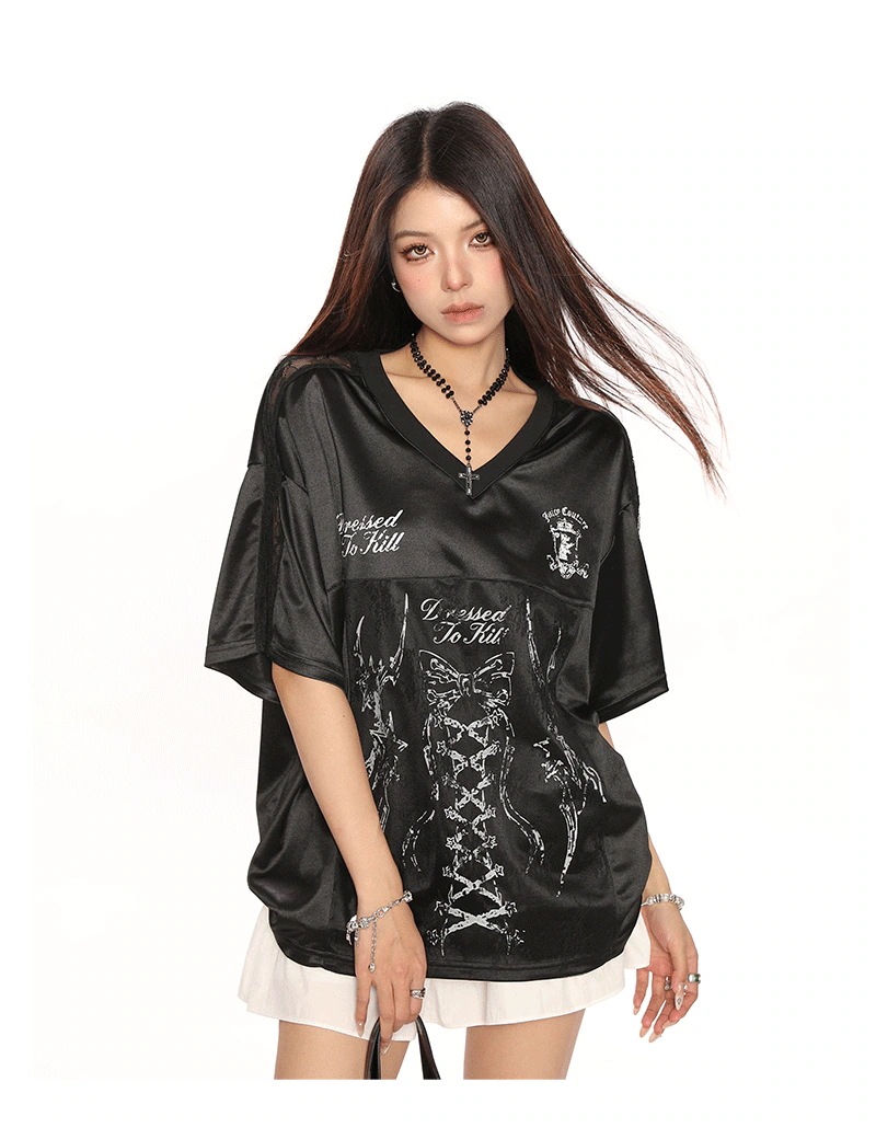 2025春夏 韓国可愛い風トップス Tシャツ K-POPファッション半袖ストリート系切り替え丈フットシルエットダンスラグランゆったりシャツ衣装レディースサイズVネックおしゃれカジュアル春メンズ配色T 2025春夏 韓国可愛い風トップス Tシャツ K-POPファッション半袖ストリート系切り替え丈フットシルエットダンスラグランゆったりシャツ衣装レディースサイズVネックおしゃれカジュアル春メンズ配色T