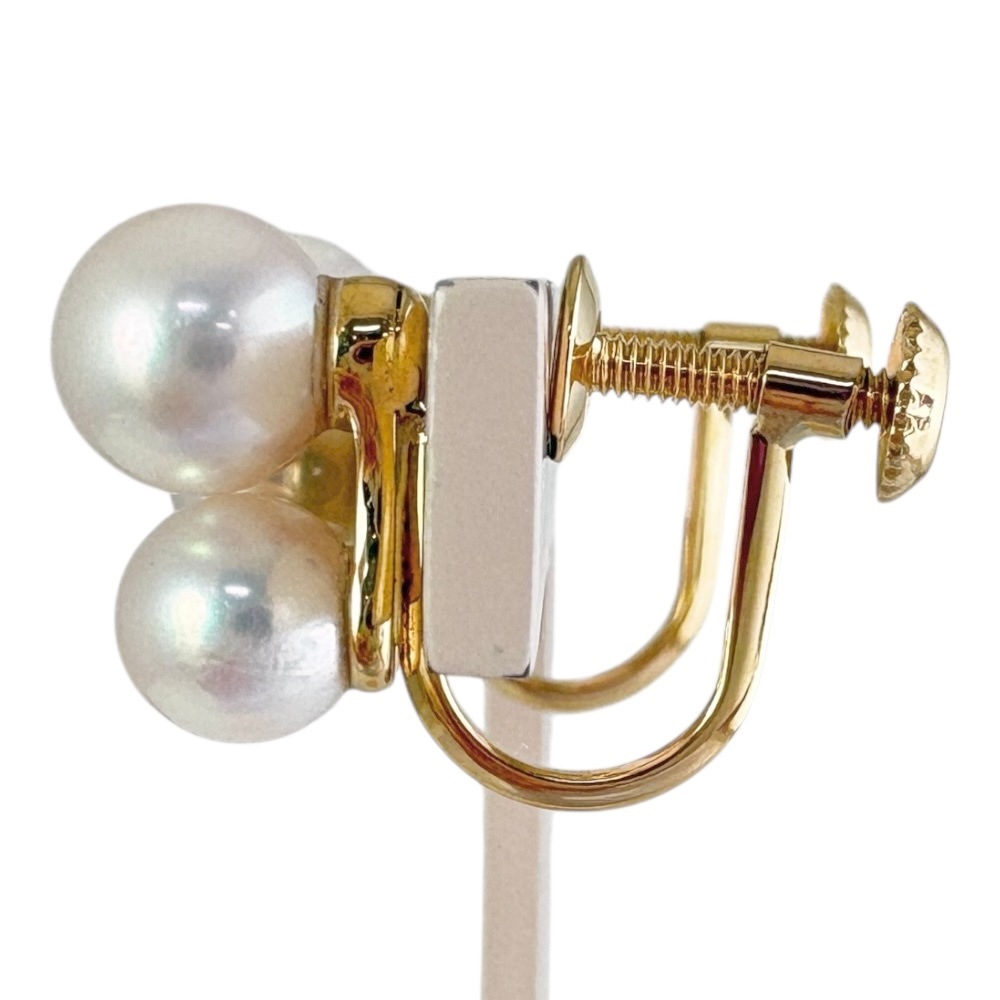 タサキ イヤリング 18金 K18イエローゴールド アコヤパール TASAKI 中古 美品 タサキ イヤリング 18金 K18イエローゴールド アコヤパール TASAKI 中古 美品
