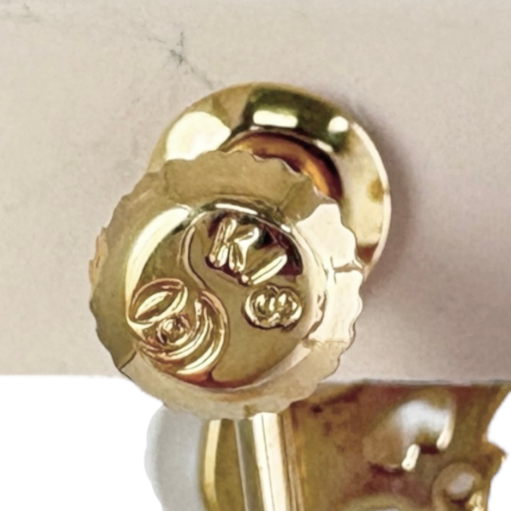 タサキ イヤリング 18金 K18イエローゴールド アコヤパール TASAKI 中古 美品 タサキ イヤリング 18金 K18イエローゴールド アコヤパール TASAKI 中古 美品