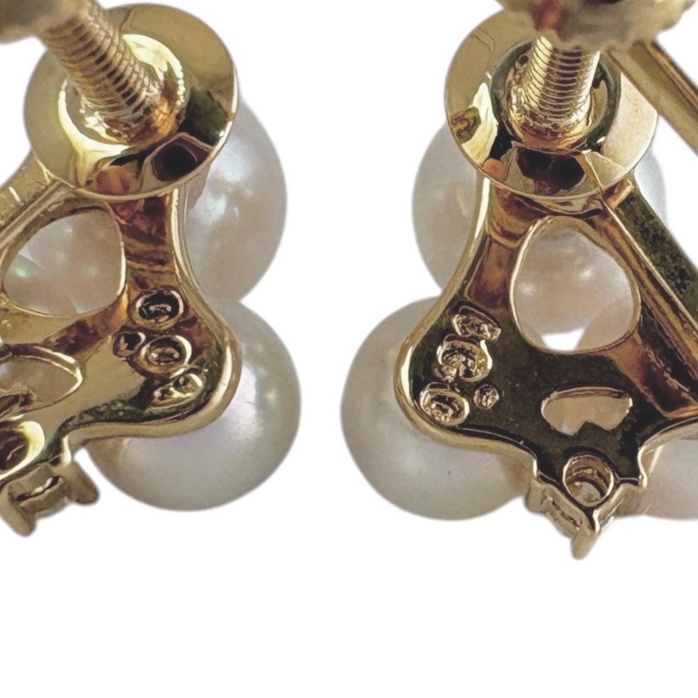 タサキ イヤリング 18金 K18イエローゴールド アコヤパール TASAKI 中古 美品 タサキ イヤリング 18金 K18イエローゴールド アコヤパール TASAKI 中古 美品