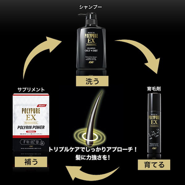 Qoo10] POLYPURE EX ポリピュアEX スカルプシャンプー 脂性
