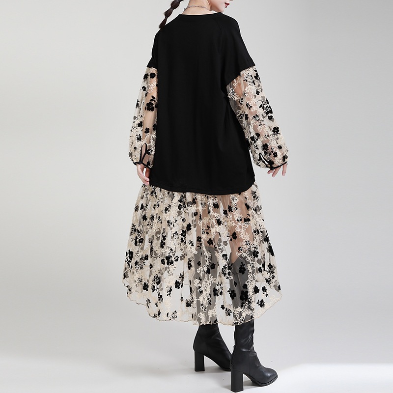 ワンピース レディース ワンピース キレイめ 膝丈ワンピース 秋 シフォンワンピ 花柄 ロング丈ワンピ オシャレ Vネックワンピース 通勤 着痩せ 88clb10.org