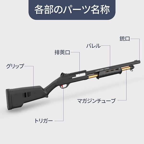 Qoo10] ナーフ ショットガン風おもちゃ銃 ブローバック排