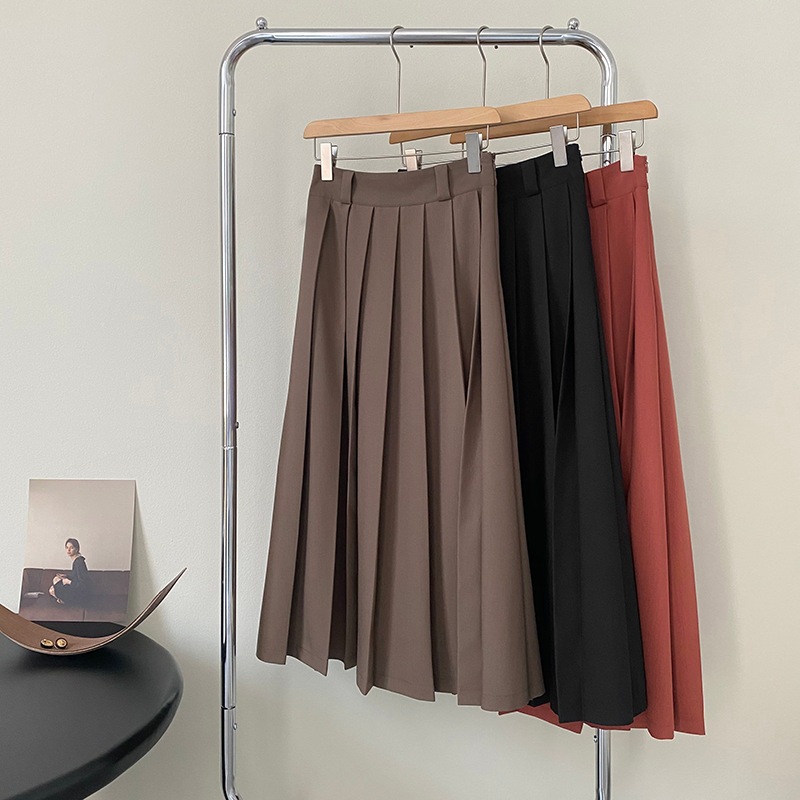 ロングスカート　Aライン　スリム　ハイウエストプリーツ　スカート　レトロ　ハイエンドミドル　丈スカート mdprevattcaulkingandwaterproofing.com