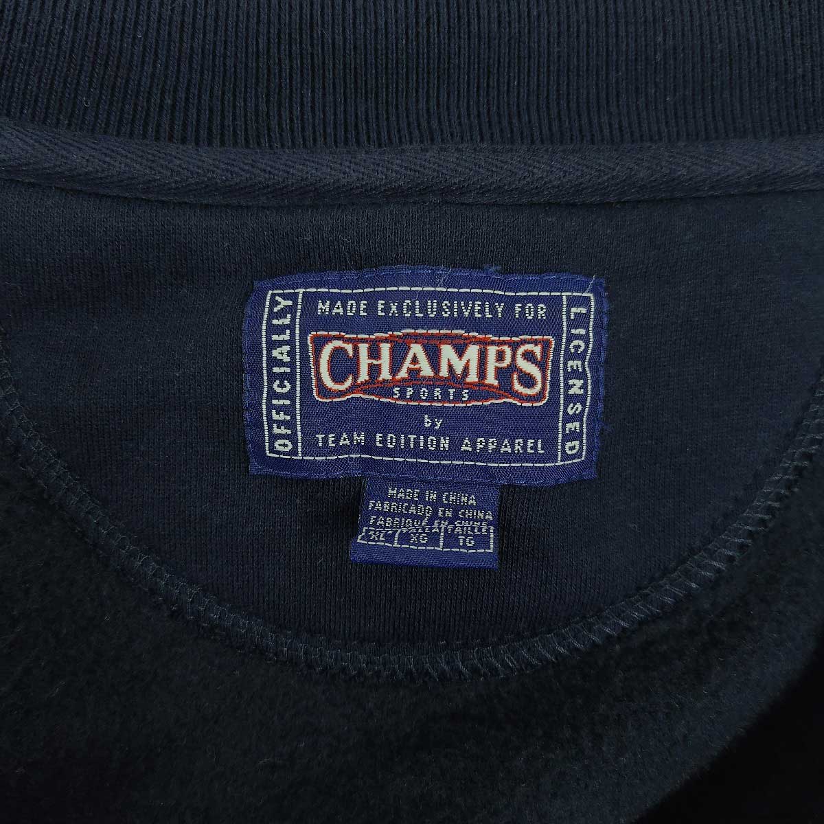 【中古】CHAMPS ミシガン大学 ウルヴァリンズ Michigan Wolverines ボタンダウン スウェット ジャケット スタジャン XL
