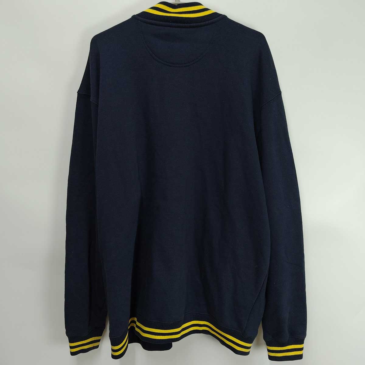 【中古】CHAMPS ミシガン大学 ウルヴァリンズ Michigan Wolverines ボタンダウン スウェット ジャケット スタジャン XL
