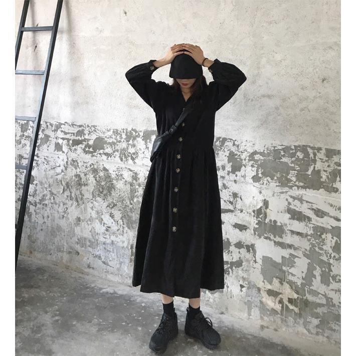 春 夏 長袖ワンピース レディース ワンピース Vネック レトロ ロングワンピ ベルト付き 女性 ドレス チュニック ロング 無地