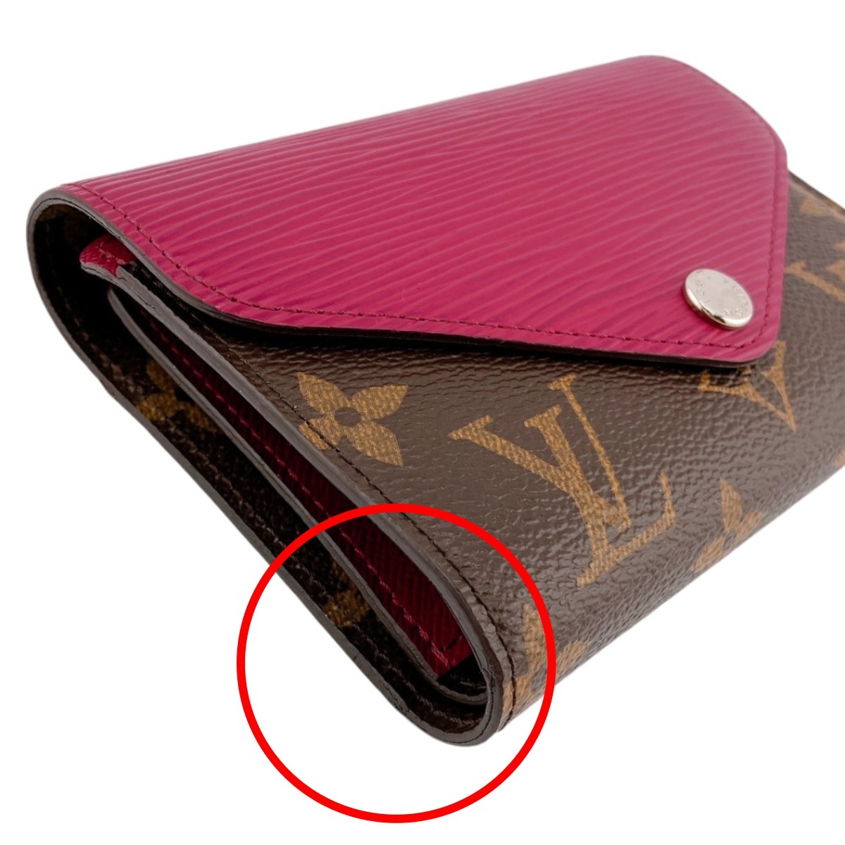 M60494 小銭入れ付き モノグラム ポルトフォイユ・マリール コンパクト フューシャ M60494 小銭入れ付き モノグラム ポルトフォイユ・マリール コンパクト フューシャ