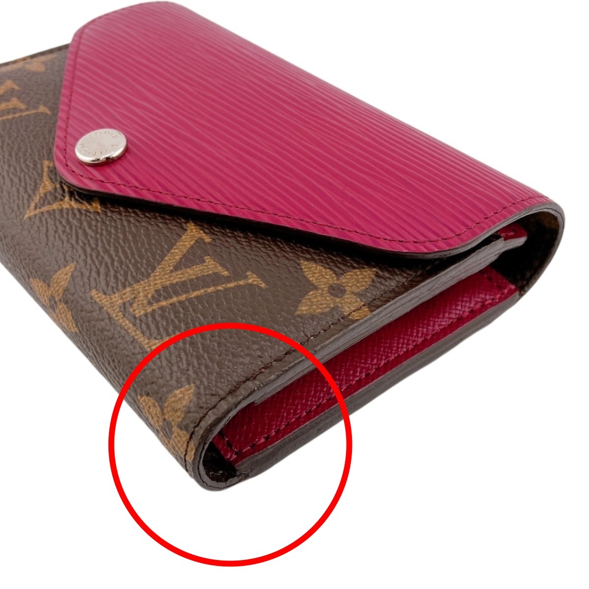 M60494 小銭入れ付き モノグラム ポルトフォイユ・マリール コンパクト フューシャ M60494 小銭入れ付き モノグラム ポルトフォイユ・マリール コンパクト フューシャ