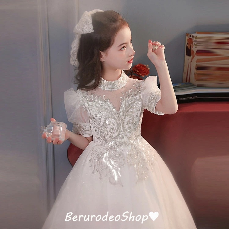 子供ドレス ピアノ発表会 ロングドレス 白 女児ドレス ハイネック パフスリーブ スパンコール ビーズ キレイめ キッズドレス 演奏会ドレス ロング ホワイトドレス 演出服 90 100 110 12 子供ドレス ピアノ発表会 ロングドレス 白 女児ドレス ハイネック パフスリーブ スパンコール ビーズ キレイめ キッズドレス 演奏会ドレス ロング ホワイトドレス 演出服 90 100 110 12