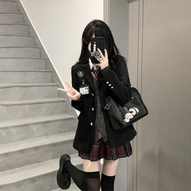 【好評価率が99% を超えた同金】アニメ学姉jk制服スーツ女子秋冬金学校は学院風スカートのカーディガンスーツ一式を提供している