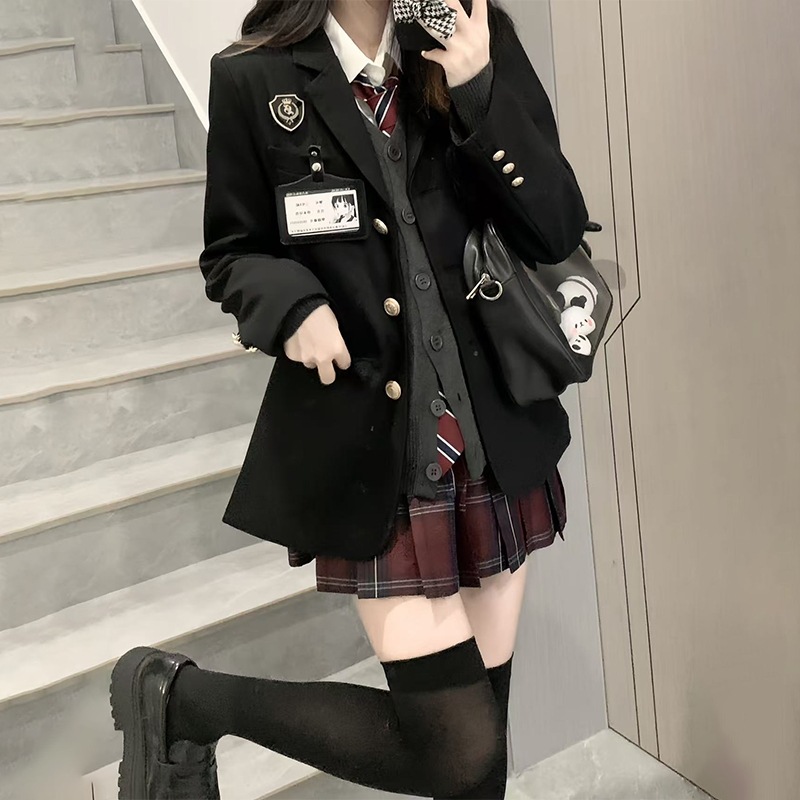 【好評価率が99% を超えた同金】アニメ学姉jk制服スーツ女子秋冬金学校は学院風スカートのカーディガンスーツ一式を提供している
