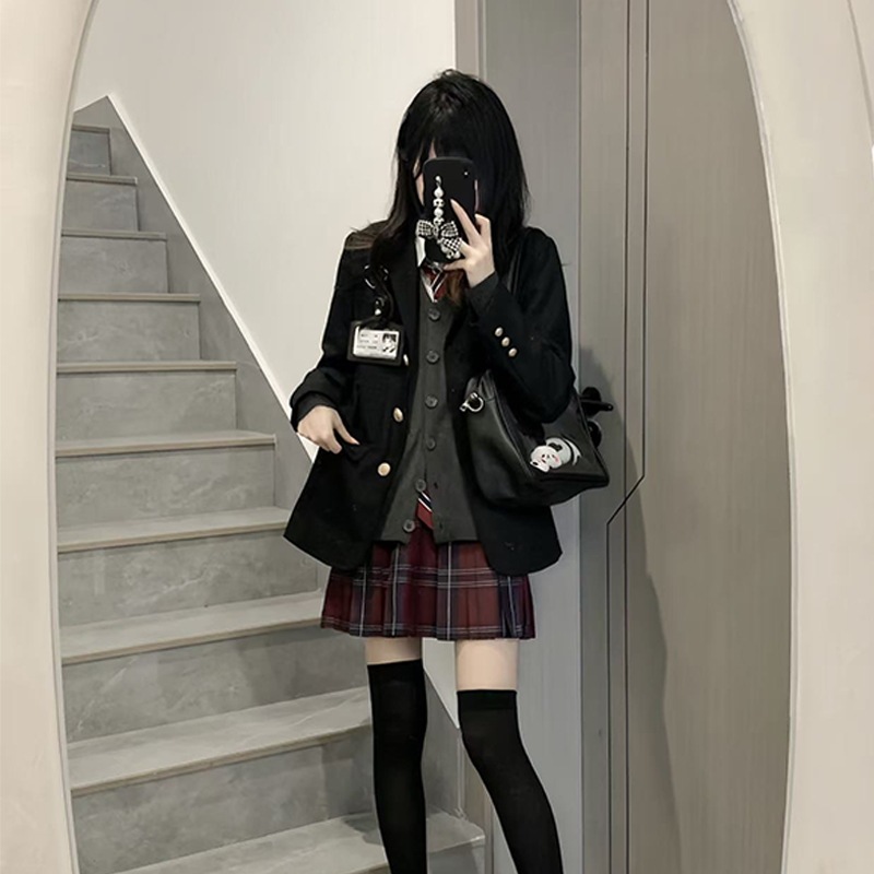 【好評価率が99% を超えた同金】アニメ学姉jk制服スーツ女子秋冬金学校は学院風スカートのカーディガンスーツ一式を提供している