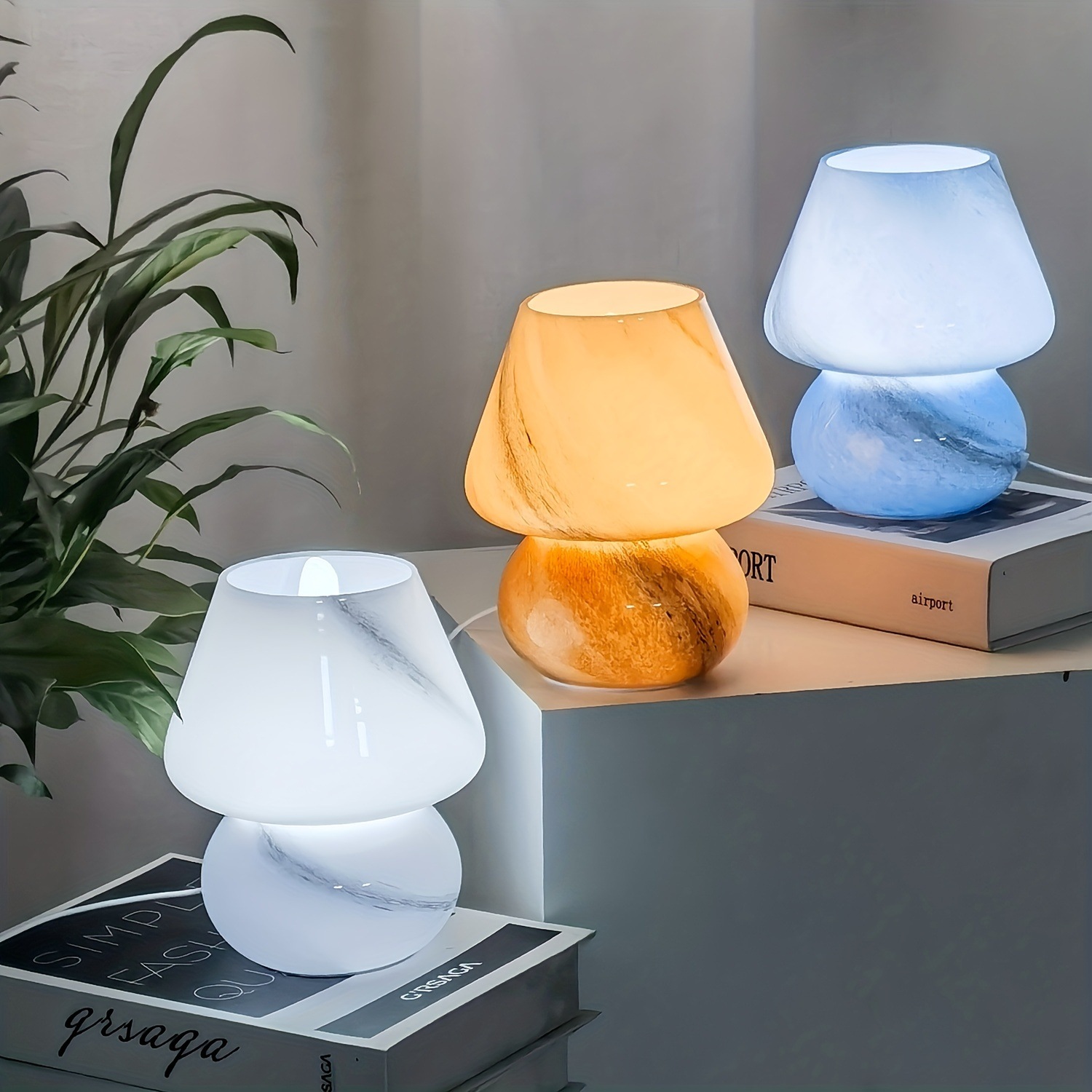 照明 ランプ ベッドサイド LED ガラス USB電源 調光 ナイトランプ デスクランプ インテリア 装飾 リビング 書斎 ダイニング