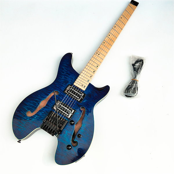 Qoo10] ファンフレットセミホロー6弦ヘッドレスエ