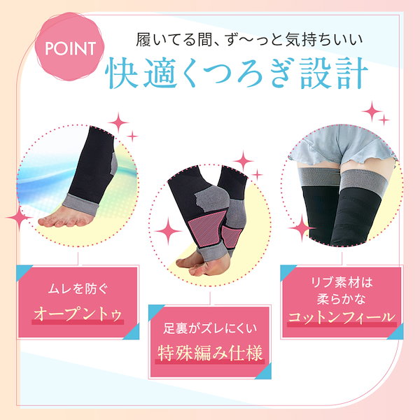 Qoo10] グラマラスパッツ お得な5枚セット【着圧ソックス】 スリム