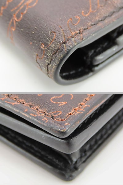 激レア美品ベルルッティカリグラフィサンタルネオスクリットレザー二つ折り長財布ダークブラウンSANTAL_NEO-JOUR-V2 激レア美品ベルルッティカリグラフィサンタルネオスクリットレザー二つ折り長財布ダークブラウンSANTAL_NEO-JOUR-V2