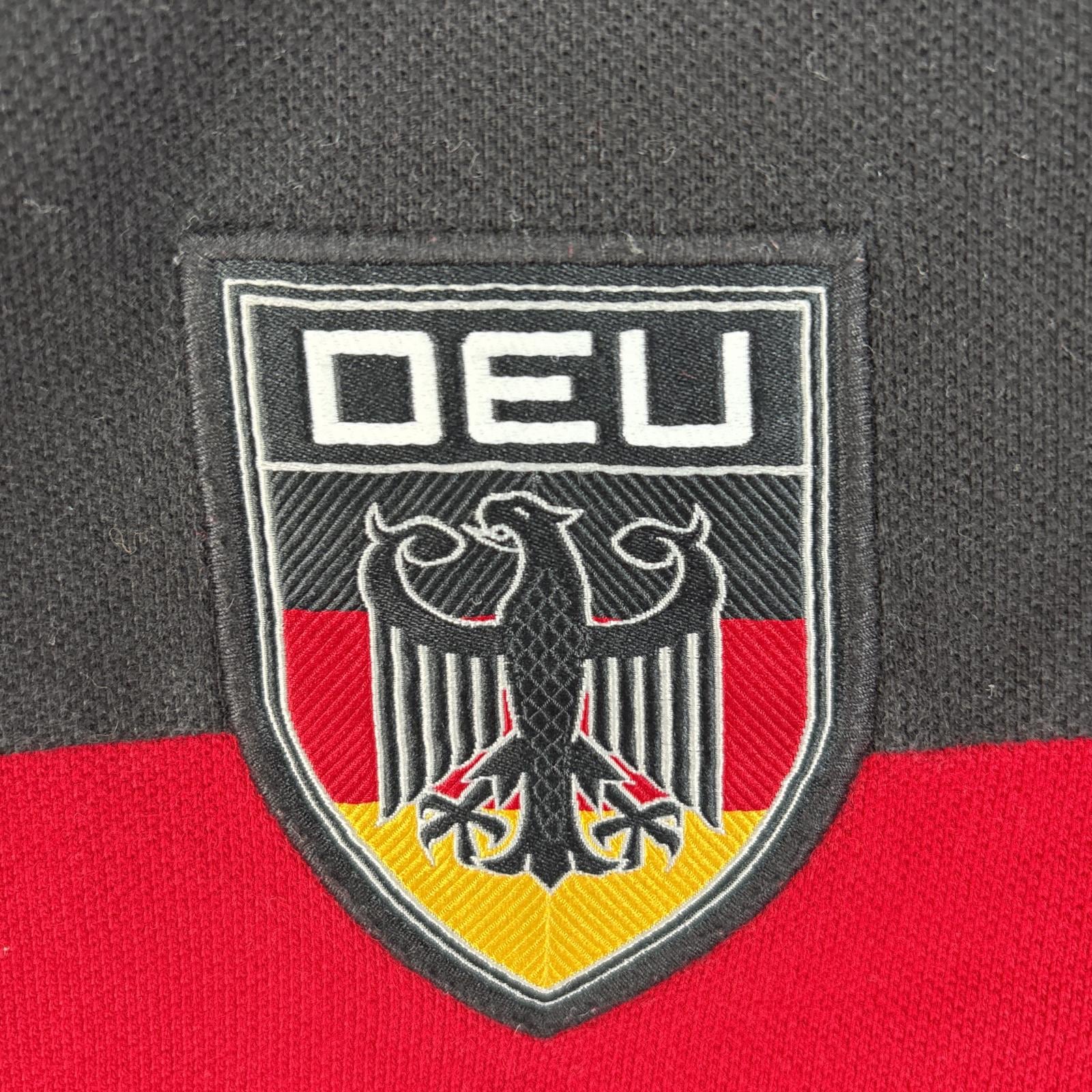 古着 鹿の子 半袖 ラガーシャツ ラバーボタン ドイツ ロゴ 刺繍 XXL レッド系 ツートン メンズ 古着 鹿の子 半袖 ラガーシャツ ラバーボタン ドイツ ロゴ 刺繍 XXL レッド系 ツートン メンズ