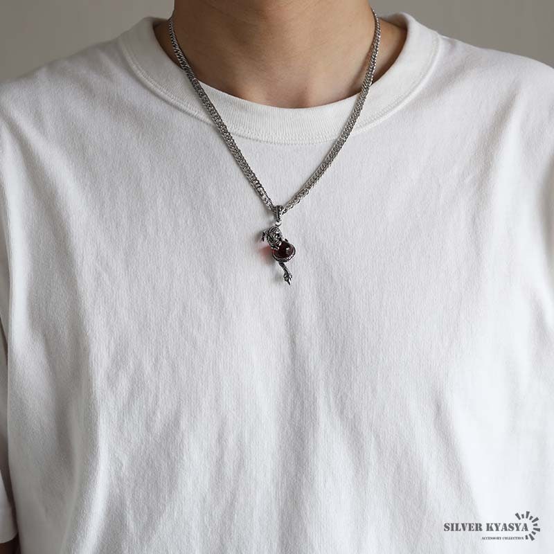 ステンレス ドラゴンネックレス [n824-n348-s-5mm]