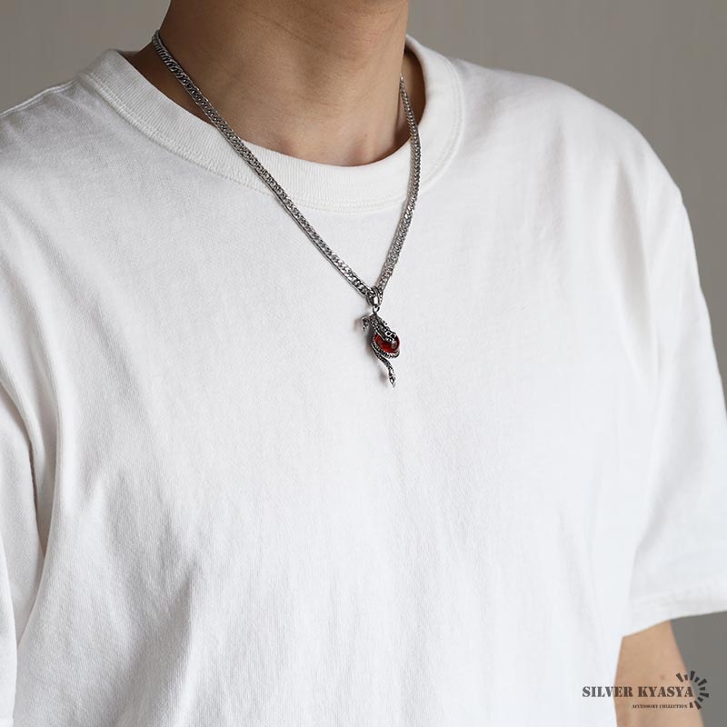 ステンレス ドラゴンネックレス [n824-n348-s-5mm]