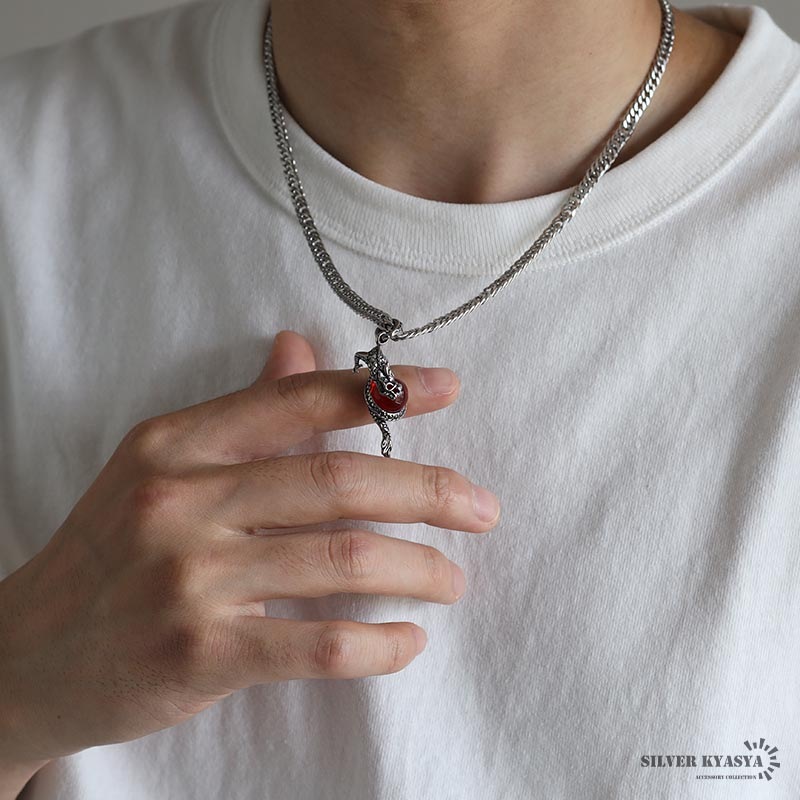 ステンレス ドラゴンネックレス [n824-n348-s-5mm]