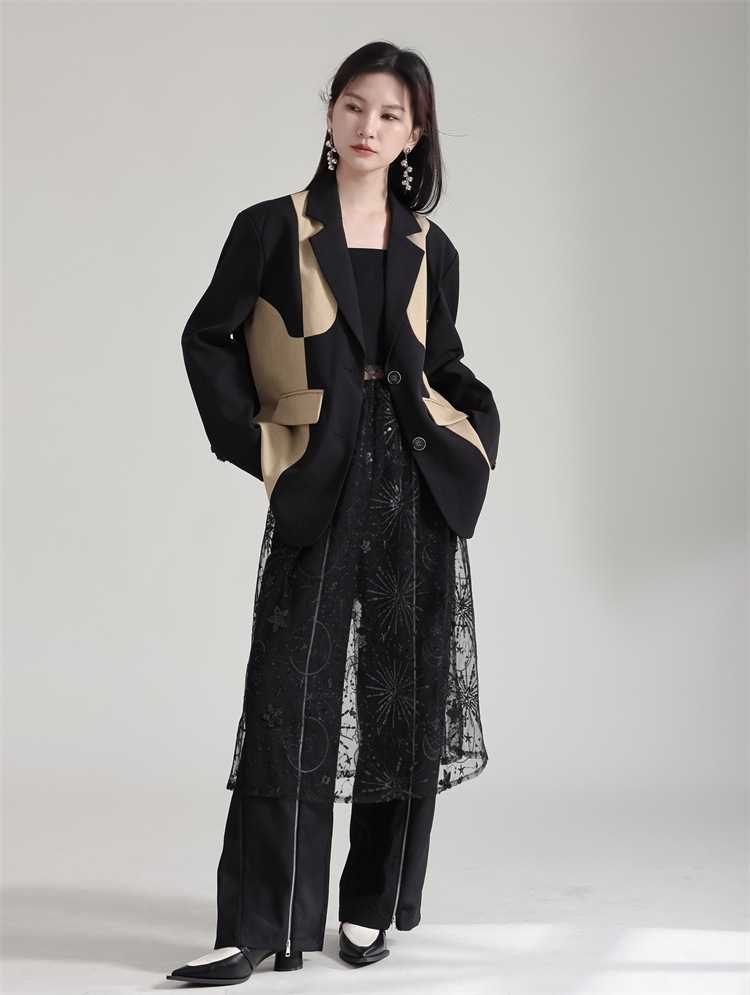 【Gorge.Fashion】春秋 スートコート ドッキング レディース スーツ パーティードレス 結婚式 ワンピース ドレス パーティードレス ワンピース 結婚式85