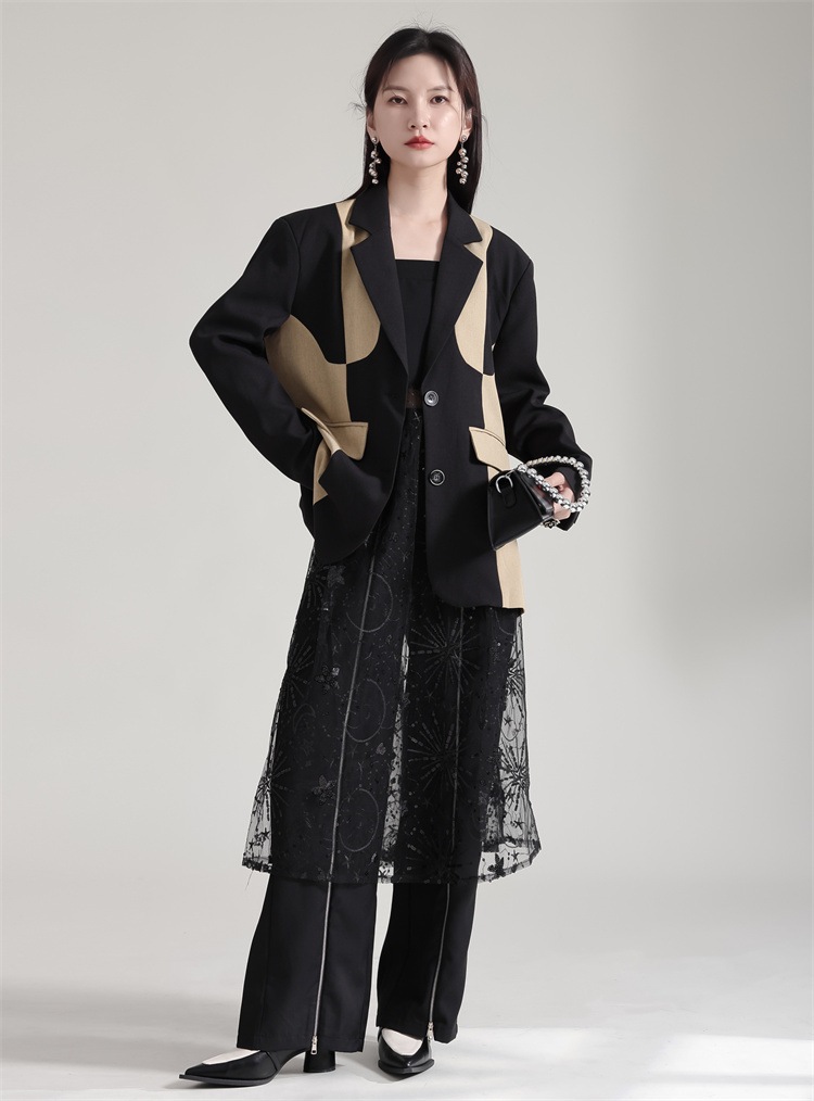 【Gorge.Fashion】春秋 スートコート ドッキング レディース スーツ パーティードレス 結婚式 ワンピース ドレス パーティードレス ワンピース 結婚式85