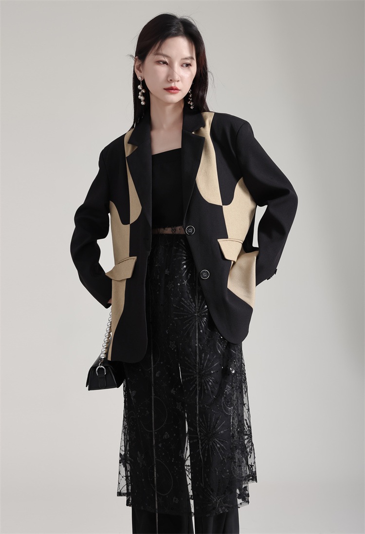 【Gorge.Fashion】春秋 スートコート ドッキング レディース スーツ パーティードレス 結婚式 ワンピース ドレス パーティードレス ワンピース 結婚式85
