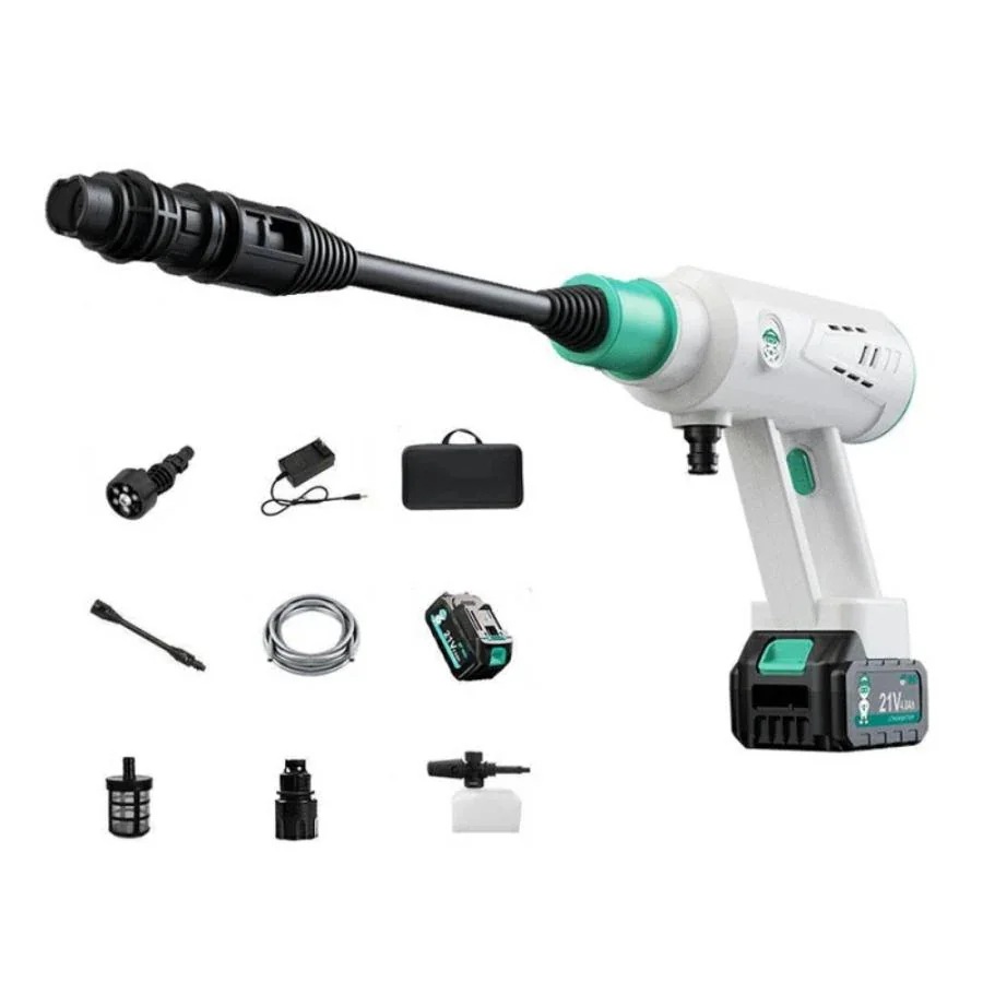 高圧洗浄機 コードレス 充電式 Vバッテリー対応 3速調整 ホース バッテリー付き 語取扱説明書付き 電動工具 洗車強力 家庭用 洗車タオル 小型