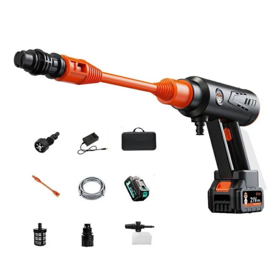 高圧洗浄機 コードレス 充電式 Vバッテリー対応 3速調整 ホース バッテリー付き 語取扱説明書付き 電動工具 洗車強力 家庭用 洗車タオル 小型