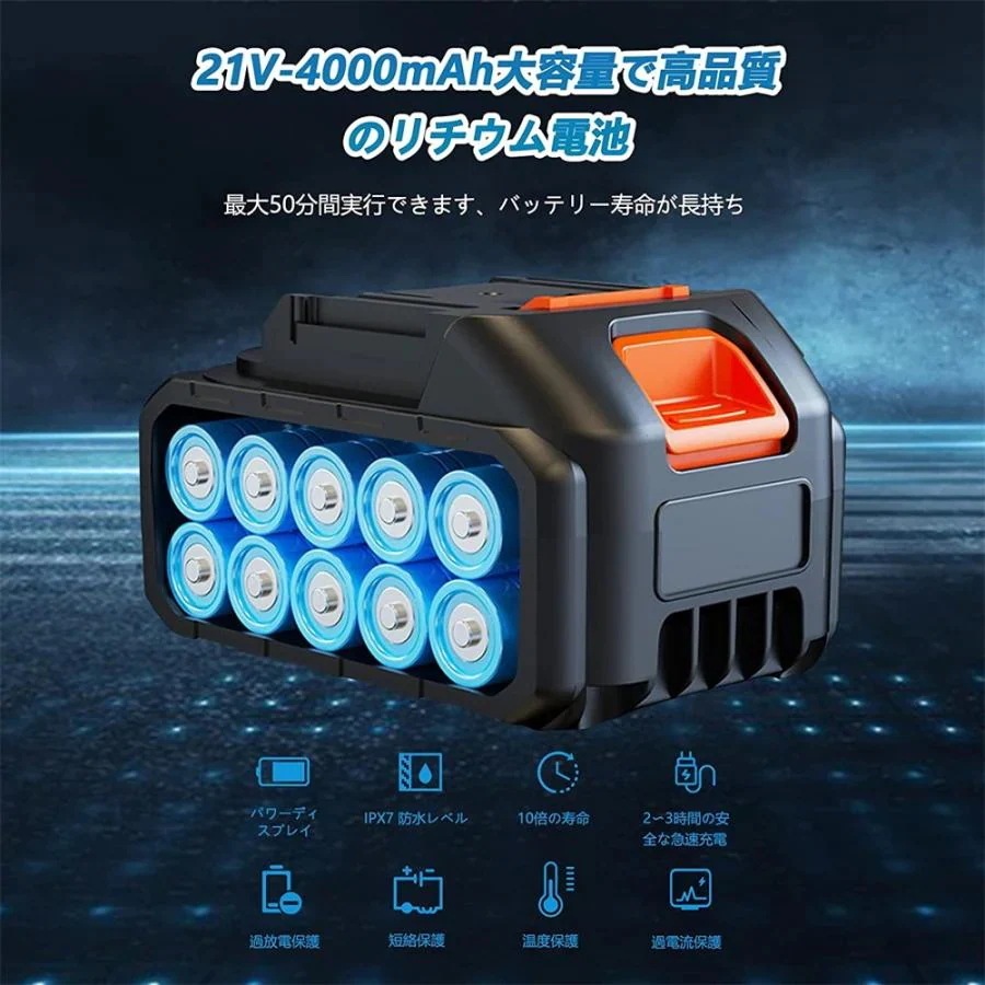 高圧洗浄機 コードレス 充電式 Vバッテリー対応 3速調整 ホース バッテリー付き 語取扱説明書付き 電動工具 洗車強力 家庭用 洗車タオル 小型