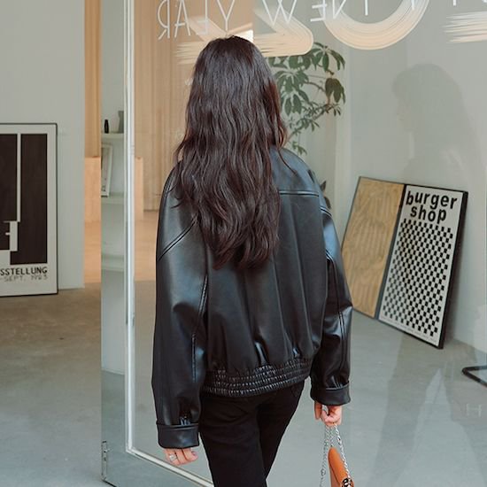 【取寄：納期2週間】レザージャケット レディース ライダースジャケット アウター 長袖 韓国ファッション 女子会 パーティー 無地 ジップアップ フェイクレザー 秋冬 レザージャケット レディース