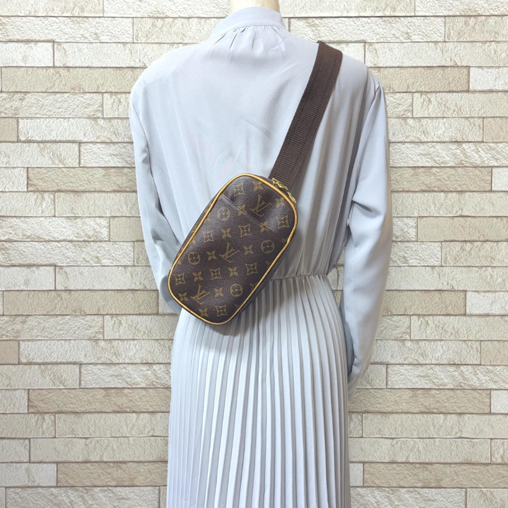 ルイヴィトン ポシェット ガンジュ モノグラム ショルダーバッグ モノグラムキャンバス M51870 ブラウン LOUIS VUITTON 中古 ルイヴィトン ポシェット ガンジュ モノグラム ショルダーバッグ モノグラムキャンバス M51870 ブラウン LOUIS VUITTON 中古