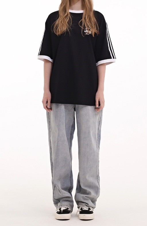 WAVY TRACK ロゴ 半袖 Tシャツ 男女兼用 (3 COL) WAVY TRACK ロゴ 半袖 Tシャツ 男女兼用 (3 COL)