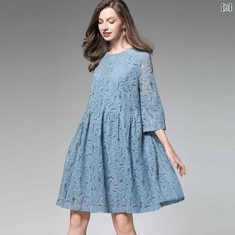 ワンピース レディース 春 エレガント 高級 フェミニン 大きい スタイリッシュ プルオーバー レース ラウンドネック おしゃれ 婦人服 大人かわいい ワンピース レディース 春 エレガント 高級 フェミニン 大きい スタイリッシュ プルオーバー レース ラウンドネック おしゃれ 婦人服 大人かわいい