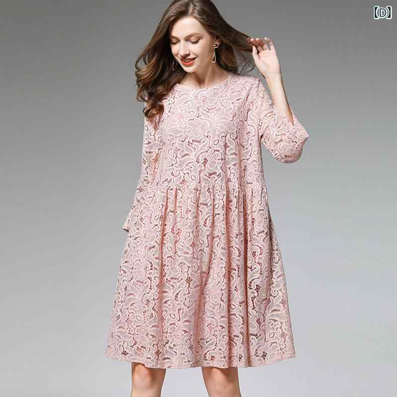 ワンピース レディース 春 エレガント 高級 フェミニン 大きい スタイリッシュ プルオーバー レース ラウンドネック おしゃれ 婦人服 大人かわいい ワンピース レディース 春 エレガント 高級 フェミニン 大きい スタイリッシュ プルオーバー レース ラウンドネック おしゃれ 婦人服 大人かわいい