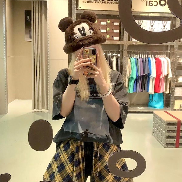 Qoo10] ディズニー もこもこ キャラクター帽子ミッキー帽子