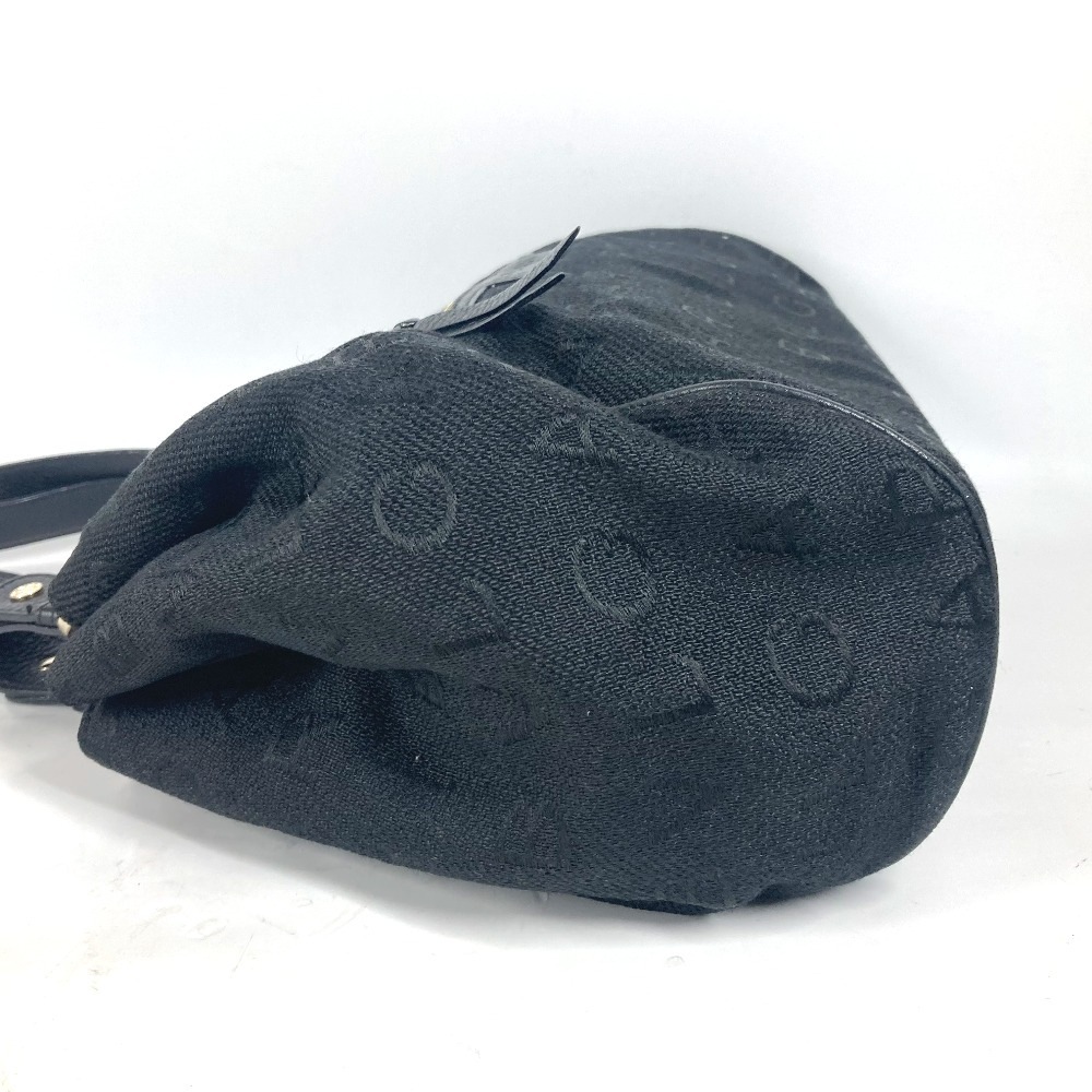 ショルダーバッグ ロゴマニア カバン 肩掛け トートバッグ レザー/キャンバス ブラック