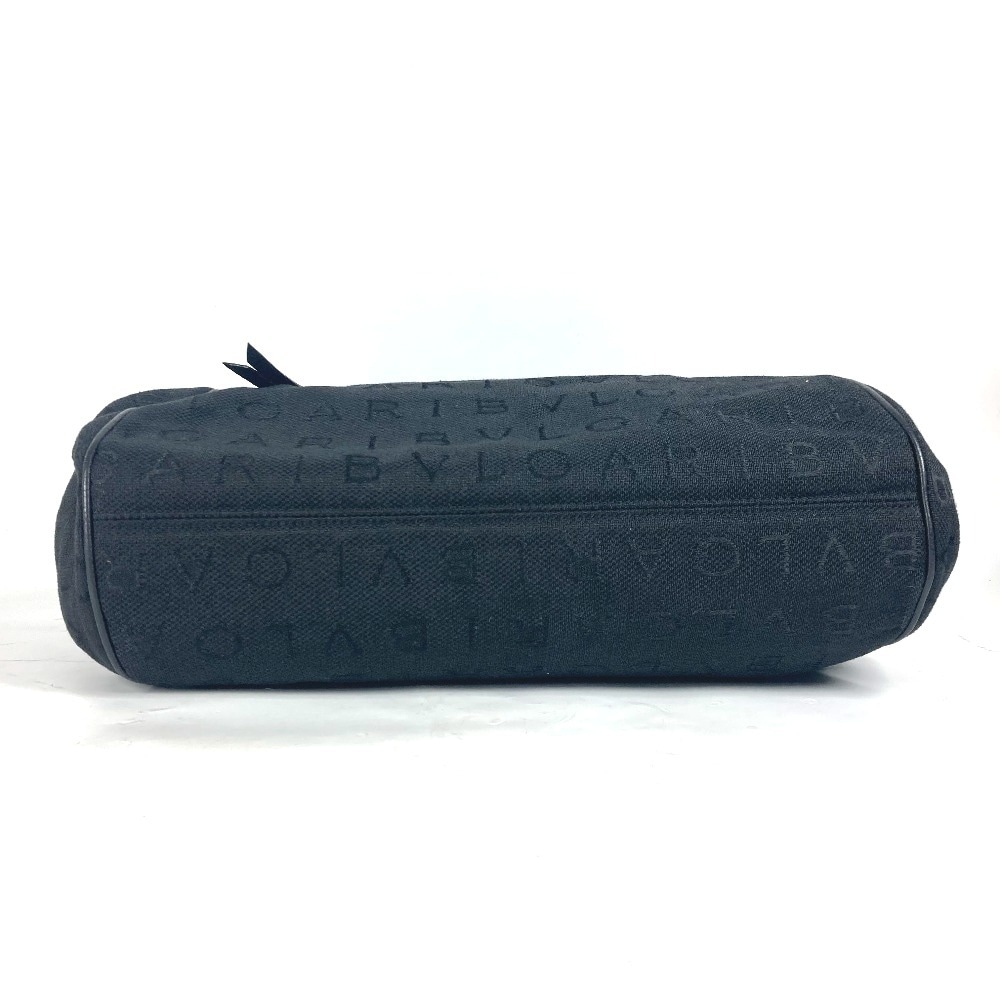 ショルダーバッグ ロゴマニア カバン 肩掛け トートバッグ レザー/キャンバス ブラック