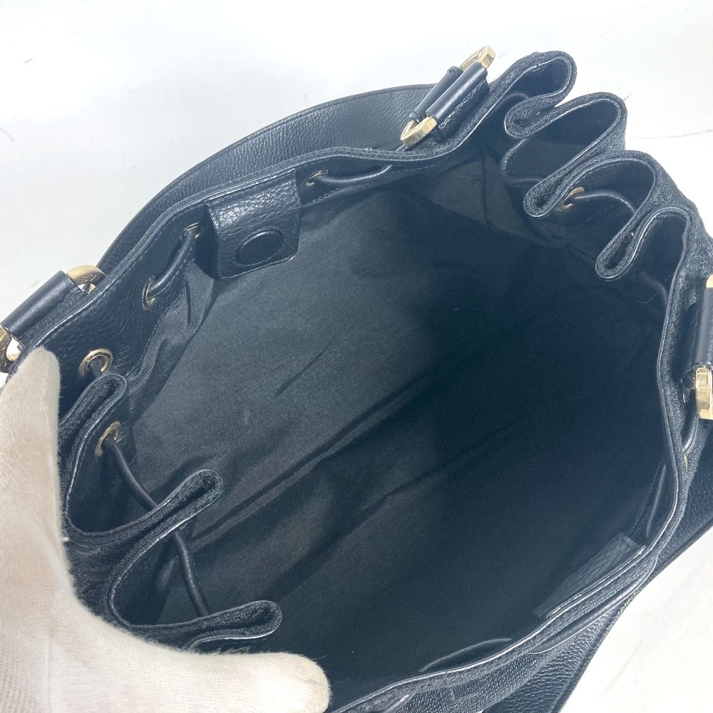 ショルダーバッグ ロゴマニア カバン 肩掛け トートバッグ レザー/キャンバス ブラック