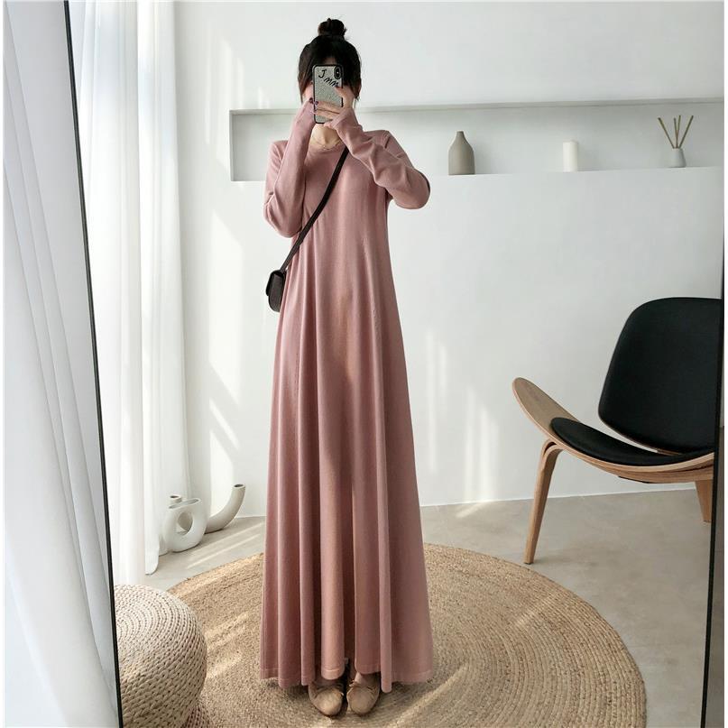 ゆったりひざ丈エクストラロングセータースカートは薄手でニットワンピとコートで底入れ D6 ゆったりひざ丈エクストラロングセータースカートは薄手でニットワンピとコートで底入れ D6