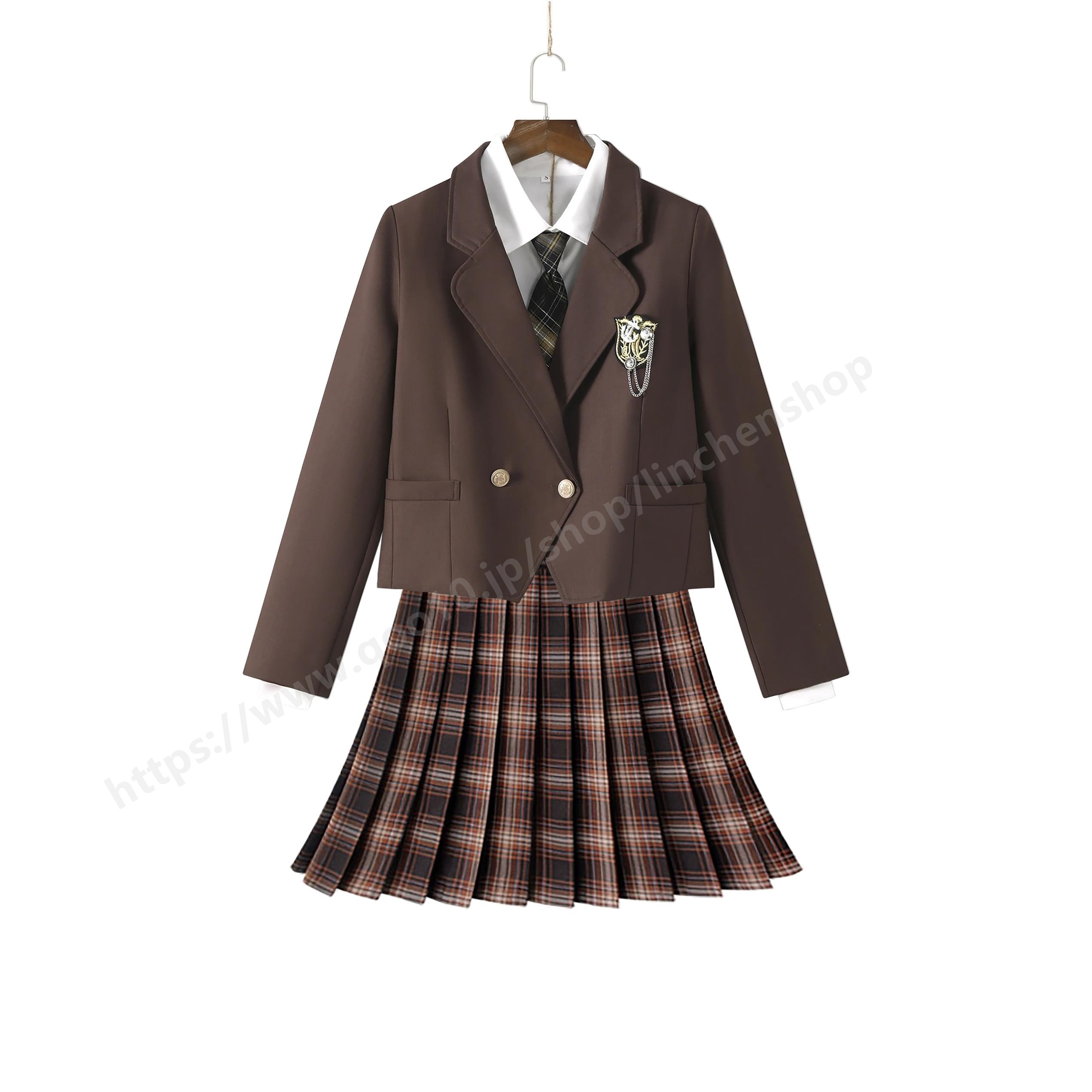 高校 学生服 きれいめ プリーツスカート お受験 女の子 韓国ファッション 卒服 小学校 スーツ 女子 卒業式 リボン スカート シャツ ジャケット 制服 長袖 4点セット レディース セットアップ
